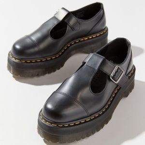 Dr. Martens Black Platform Mary Jane Flats